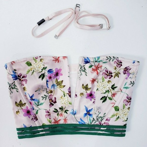 Victoria's Secret Womens Very Sexy Strapless Multicolor Floral Bralette Size XS - Picture 3 of 9